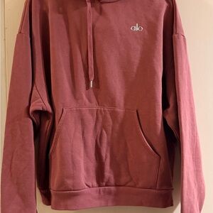 Alo Yoga Rosewood Pullover Hoodie | Oversized Cozy Sweatshirt